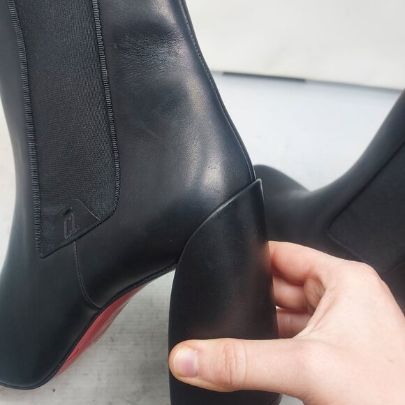 Christian Louboutin Black Leather Turelastic Chelsea Boot - Picture 12 of 16
